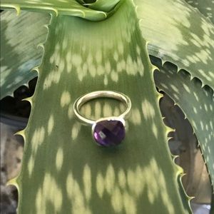 Amethyst ring in sterling silver